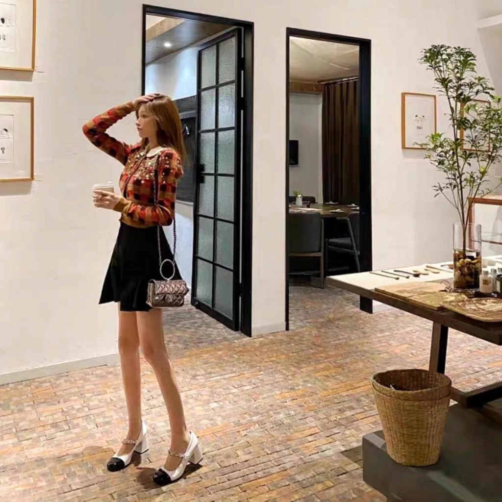 Giày Mary janes nữ đế cao PD-HM06 quai đính bản cao cấp