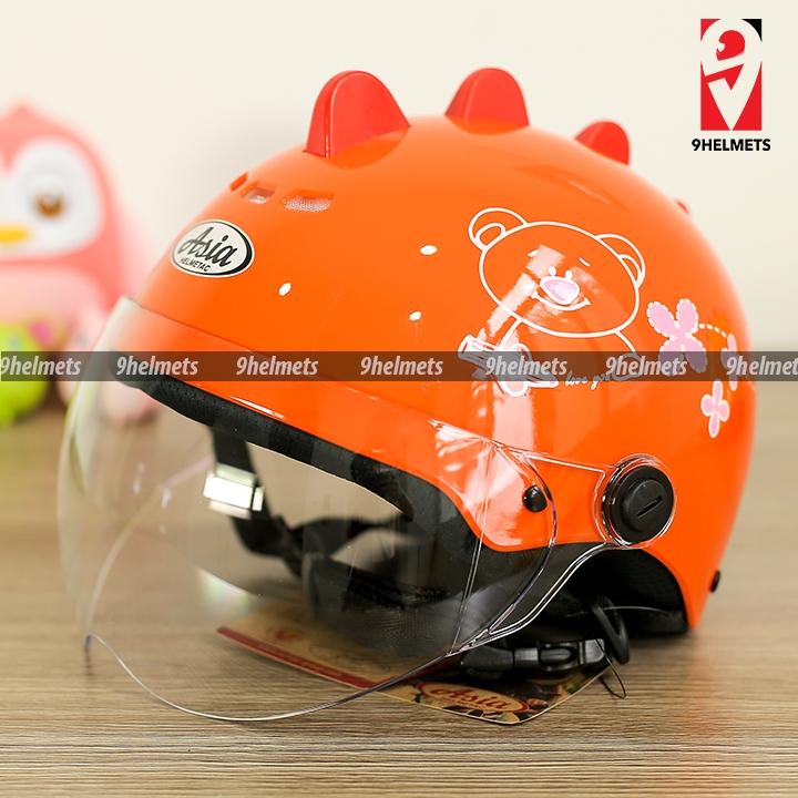 Mũ Bảo Hiểm Trẻ Em Asia Có Kính Cao Cấp - MT103KS KHỦNG LONG (SIZE 3-5Y)
