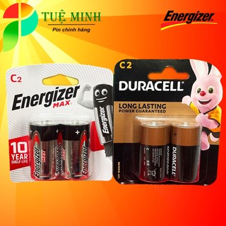 Pin trung c 1.5v alkaline energizer, duracell chính hãng