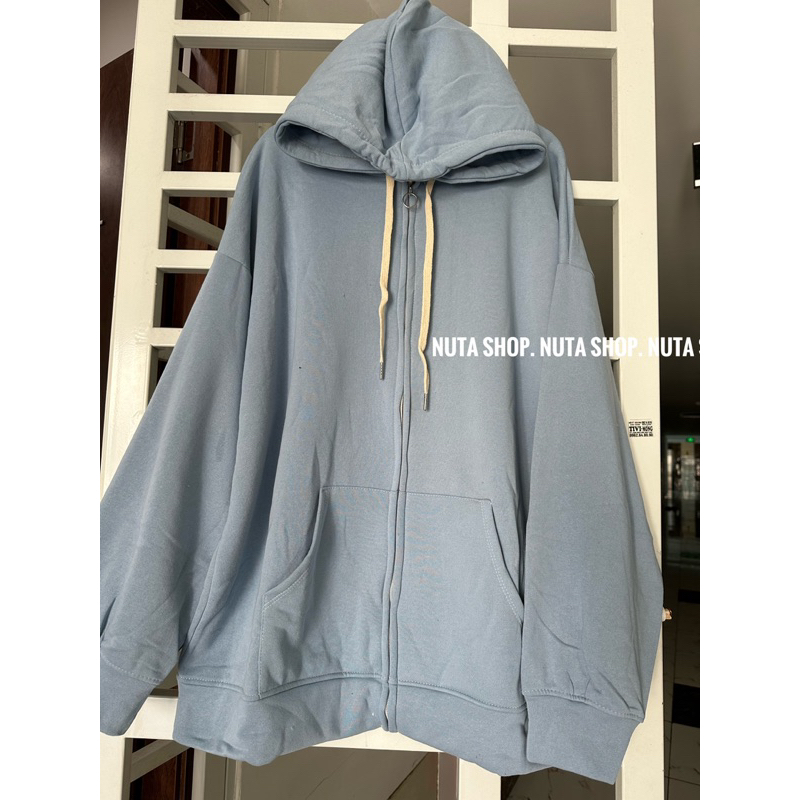 KHOÁC HOODIE BABY BLUE FREESIZE