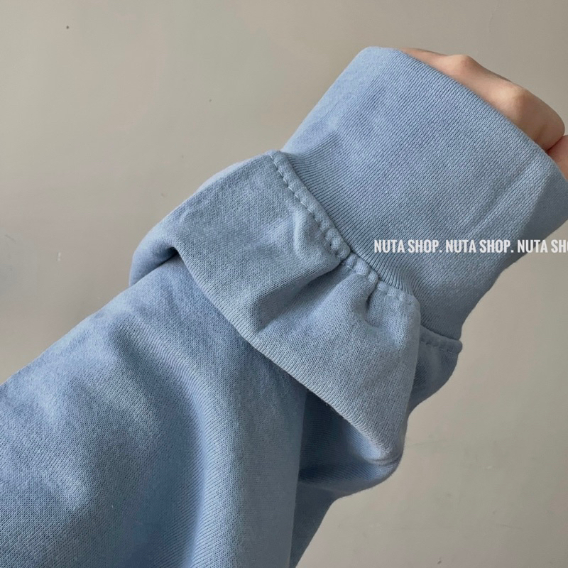 KHOÁC HOODIE BABY BLUE FREESIZE