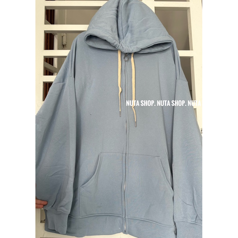 KHOÁC HOODIE BABY BLUE FREESIZE