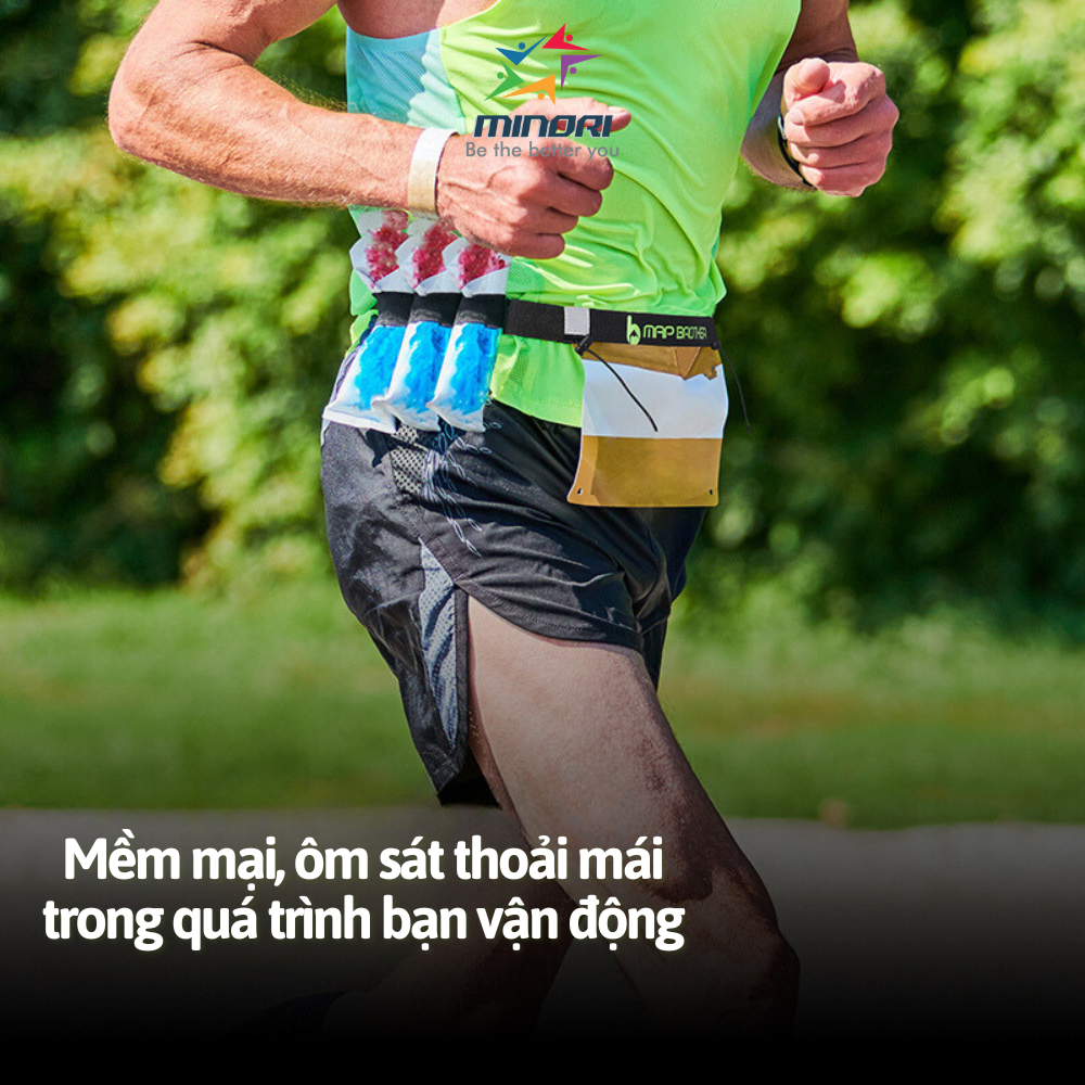 Dây Đai Đeo BIB Loại Tốt Cài Được Gel Năng Lượng Thể Thao Chạy Bộ Chạy Trail Map Brother M3020