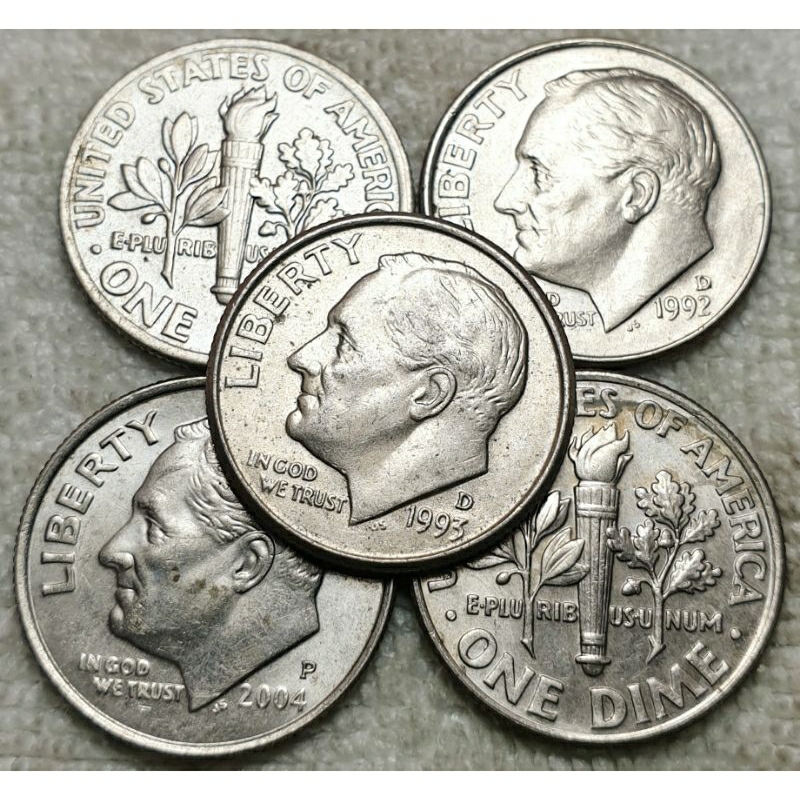 🇺🇸 Đồng xu 1 DIME (10 CENT) Đô La 🇺🇸Mỹ Thật 100%