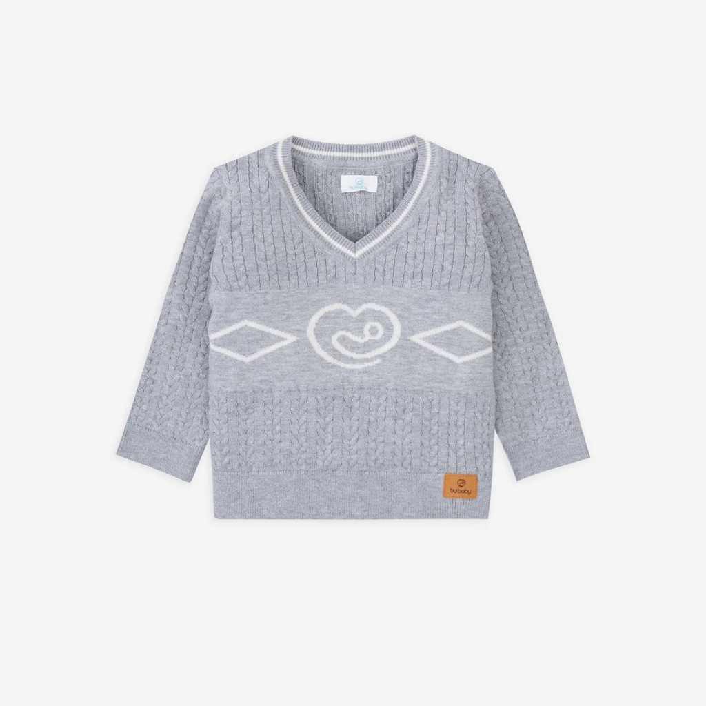Áo len cổ tim – BU Baby