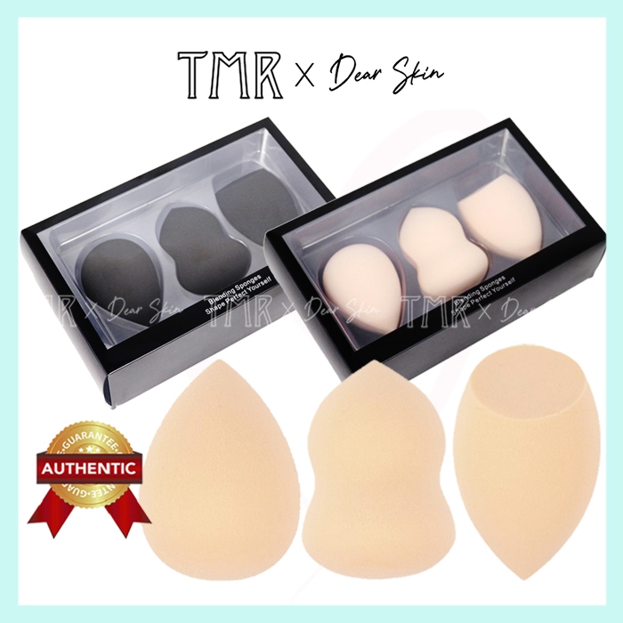 [Set 3] Bông Mút Trang Điểm TMR  Mịn và Dễ Tán Khô và Uớt với 3 Hình Tiện Dụng Premium Makeup