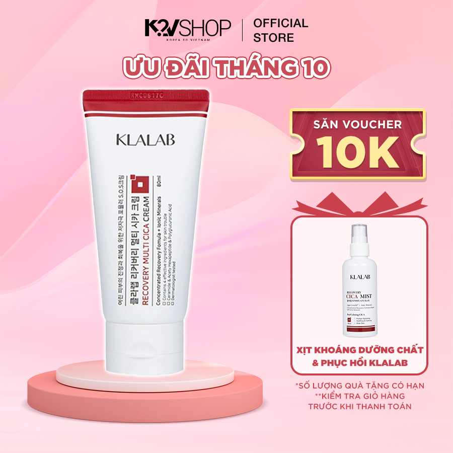 Kem Phục Hồi Da KLALAB Recovery Mutil CiCa Cream 80ml - K2V Shop