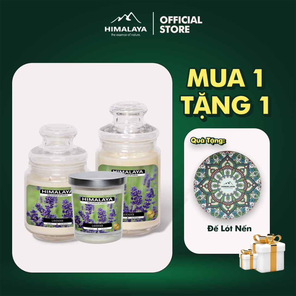 Nến thơm Himalaya hương Lavender 140g/size M/size L
