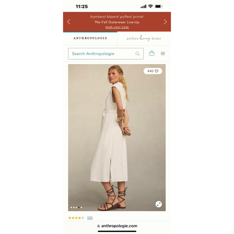 Đầm linen anthropologie dư xịn