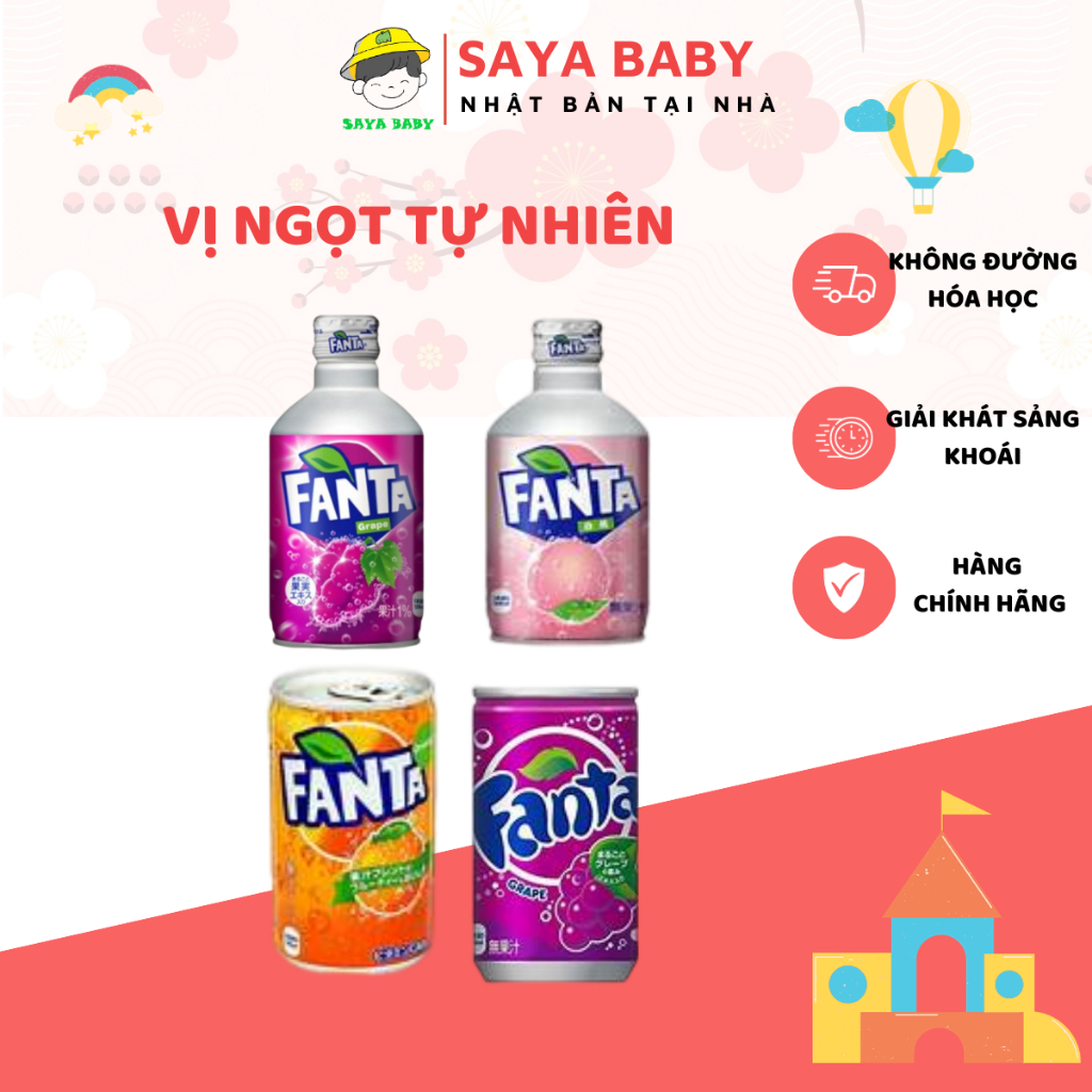 Nước Ngọt Fanta nội địa Nhật Bản nắp Vặn 300 ml/ 160 ml