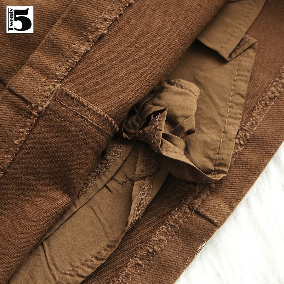 Chân váy kaki chữ A, 2 túi trước nắp chéo Twenty.Five 5099