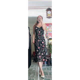 Đầm dây GUESS ren thêu size 4-6