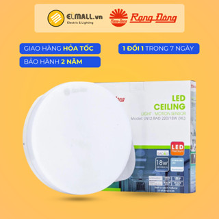 Đèn ốp trần cảm biến Rạng Đông LN12.RAD 220/18W hình tròn, cảm biến chuyển động và ánh sáng