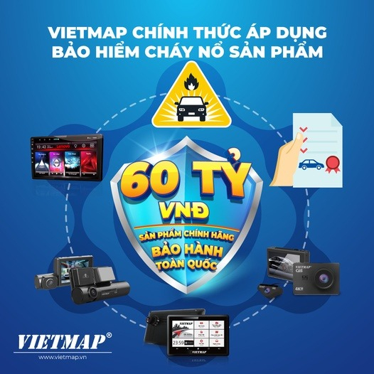 Camera Hành Trình oto Vietmap  dẫn đường S1+ cảnh báo giao thông bằng giọng nói, ghi hình trước sau