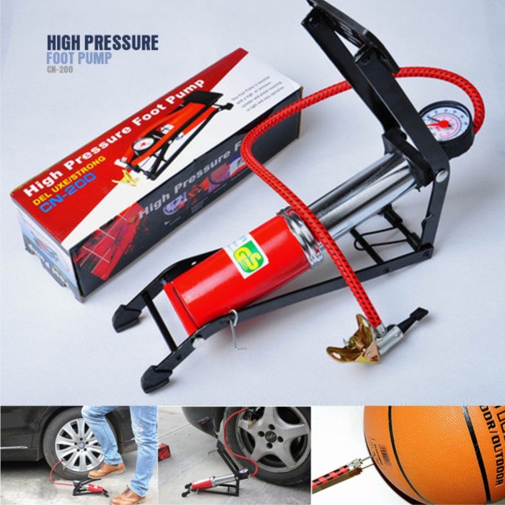 Bơm Hơi Đạp Chân AYUMO - Bơm Đạp Chân Mini Đa Năng 1 Piston - Tiện Lợi Dễ Dàng Sử Dụng