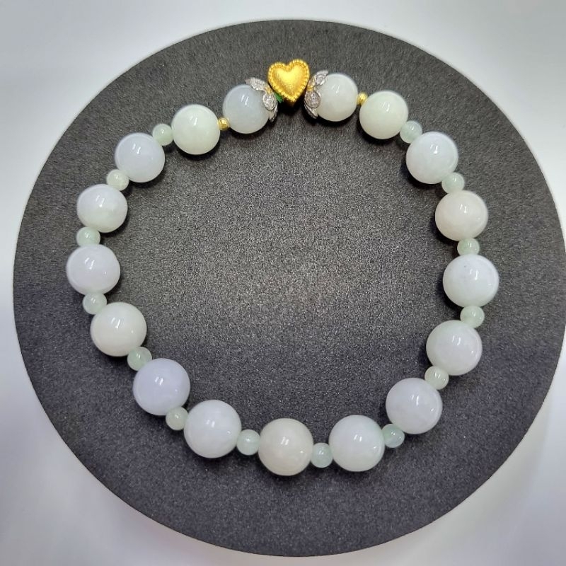 Chuỗi vòng tay Cẩm thach Charm Trái Tim