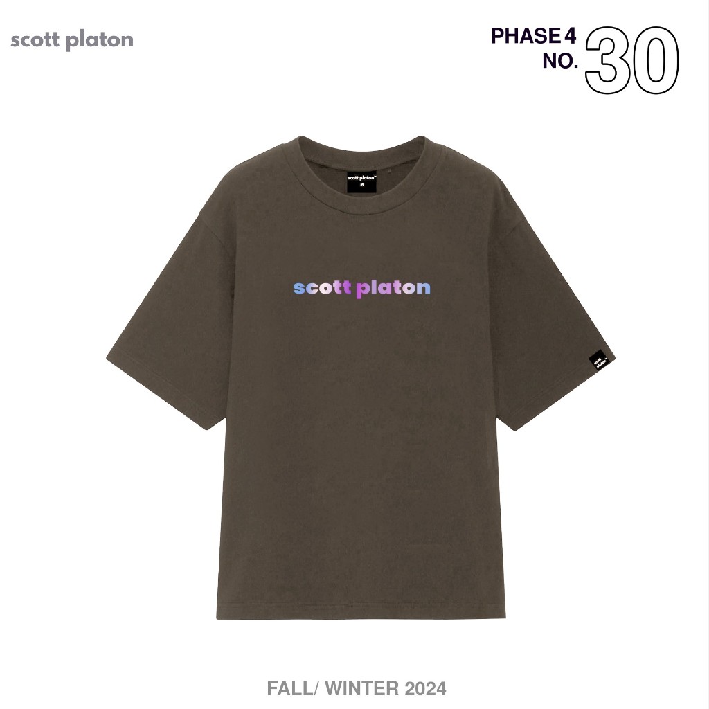 Scott Platon Áo thun Gradient Logo - Chất liệu cotton dày dặn đứng form