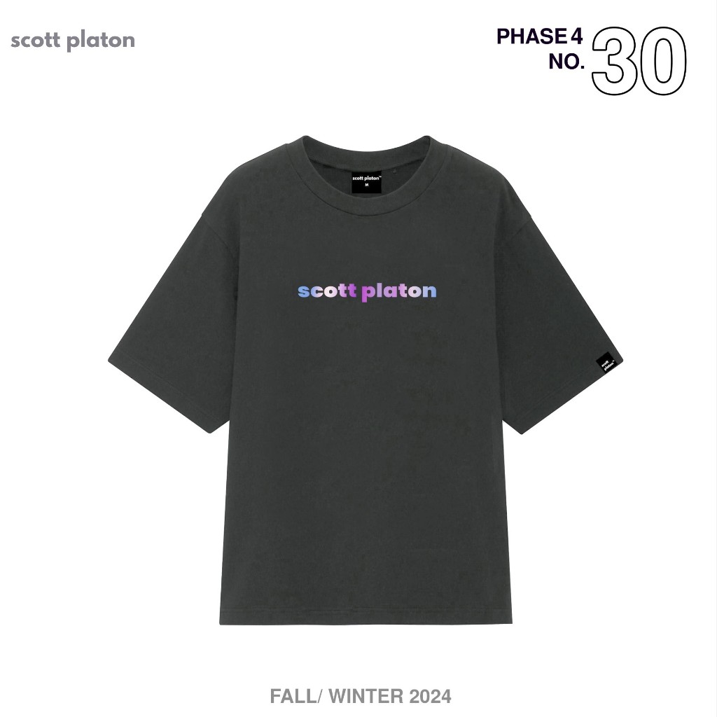 Scott Platon Áo thun Gradient Logo - Chất liệu cotton dày dặn đứng form