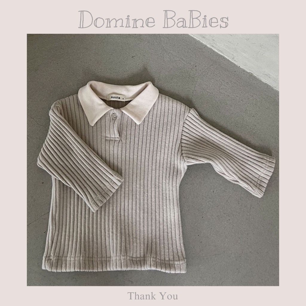 Áo len cho bé trai bé gái cổ polo phong cách Hàn Quốc baby dễ phối đồ 7-16kg