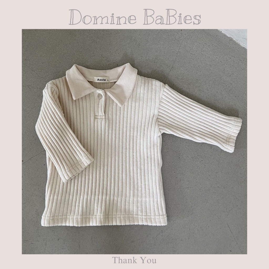 Áo len cho bé trai bé gái cổ polo phong cách Hàn Quốc baby dễ phối đồ 7-16kg