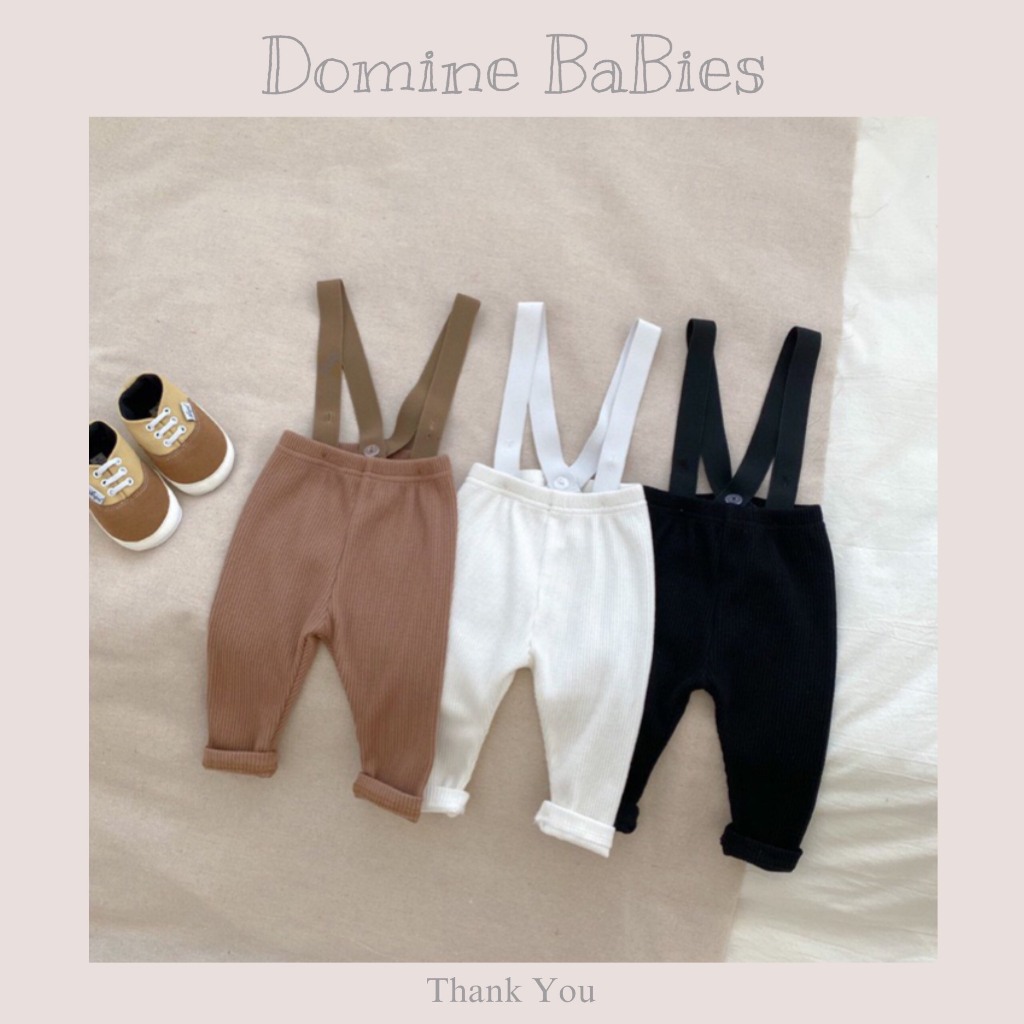 Quần yếm ôm co dãn đàn hồi Thun cotton len tăm mẫu mới nhất cho em bé phong cách Hàn Quốc