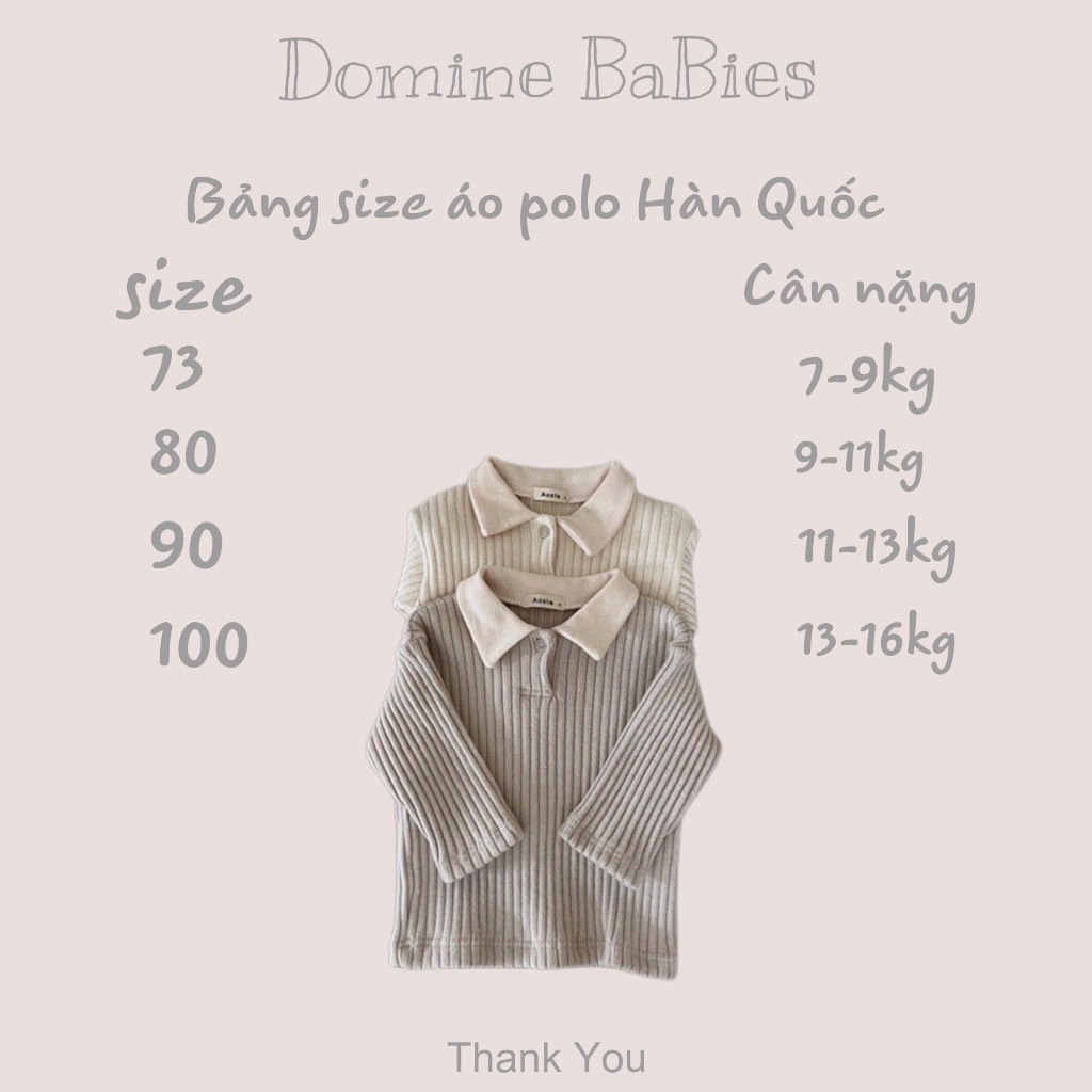 Áo len cho bé trai bé gái cổ polo phong cách Hàn Quốc baby dễ phối đồ 7-16kg