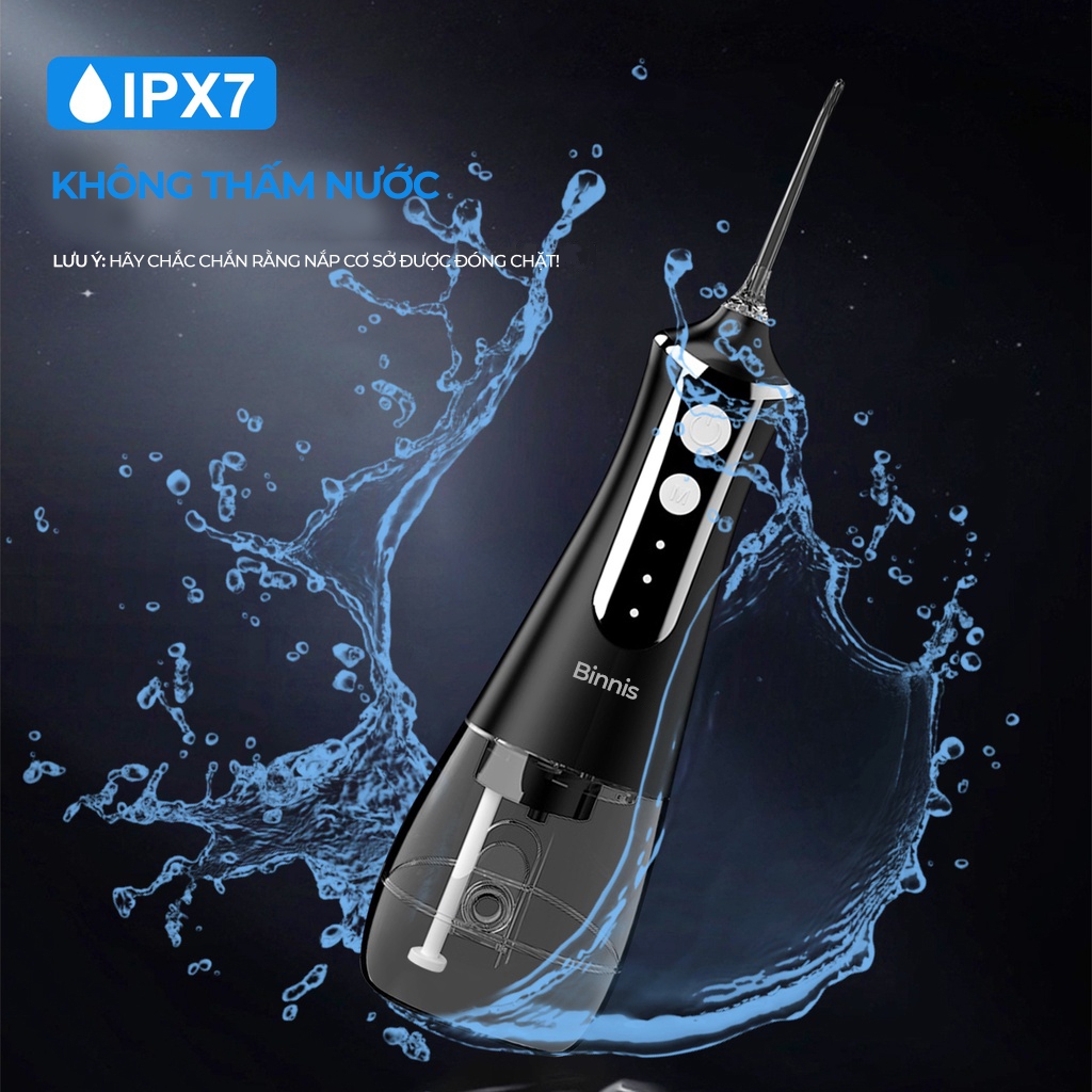Máy tăm nước cầm tay 3 Chế Độ Phun Dung Tích 300ml Kèm 5 Đầu Vòi Xịt