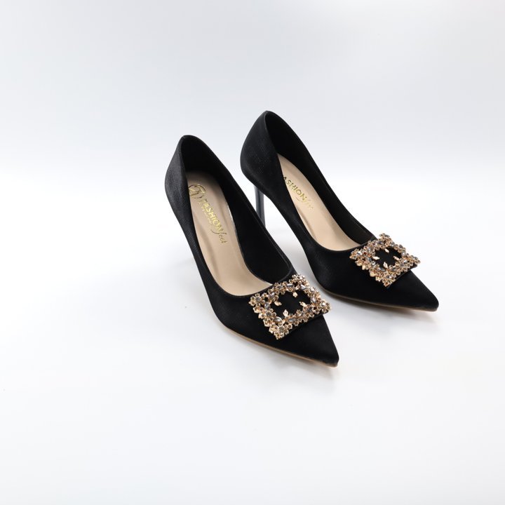 Giày Cao Gót  Da Nhung Lì, Chính Hãng 2Tfashion Feet, Mũi Nhọn , Gót Nhọn 9 Phân Giúp Đôi Chân Thon, Dài Hơn- HCG0016