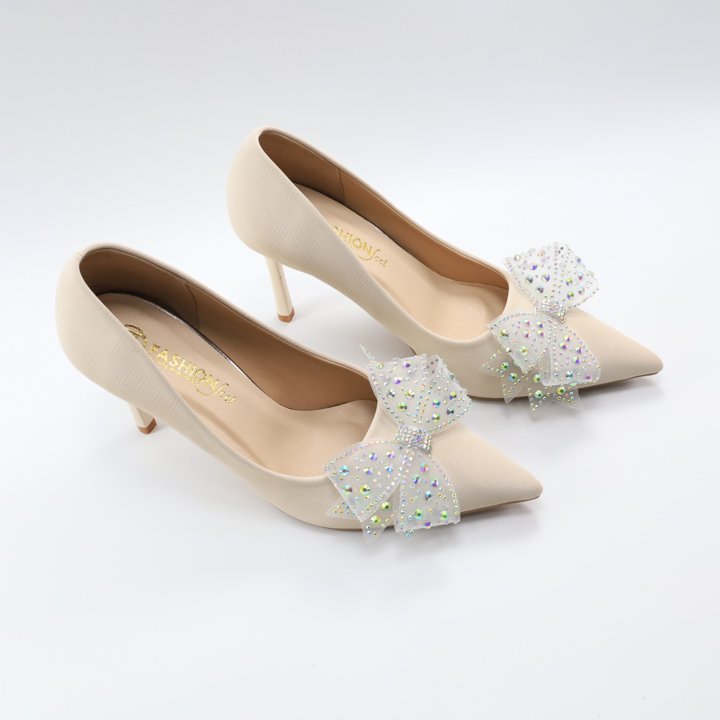 Giày Cao Gót  Da Nhung Lì, Chính Hãng 2Tfashion Feet, Mũi Nhọn , Gót Nhọn 9 Phân Giúp Đôi Chân Thon, Dài Hơn- HCG0014