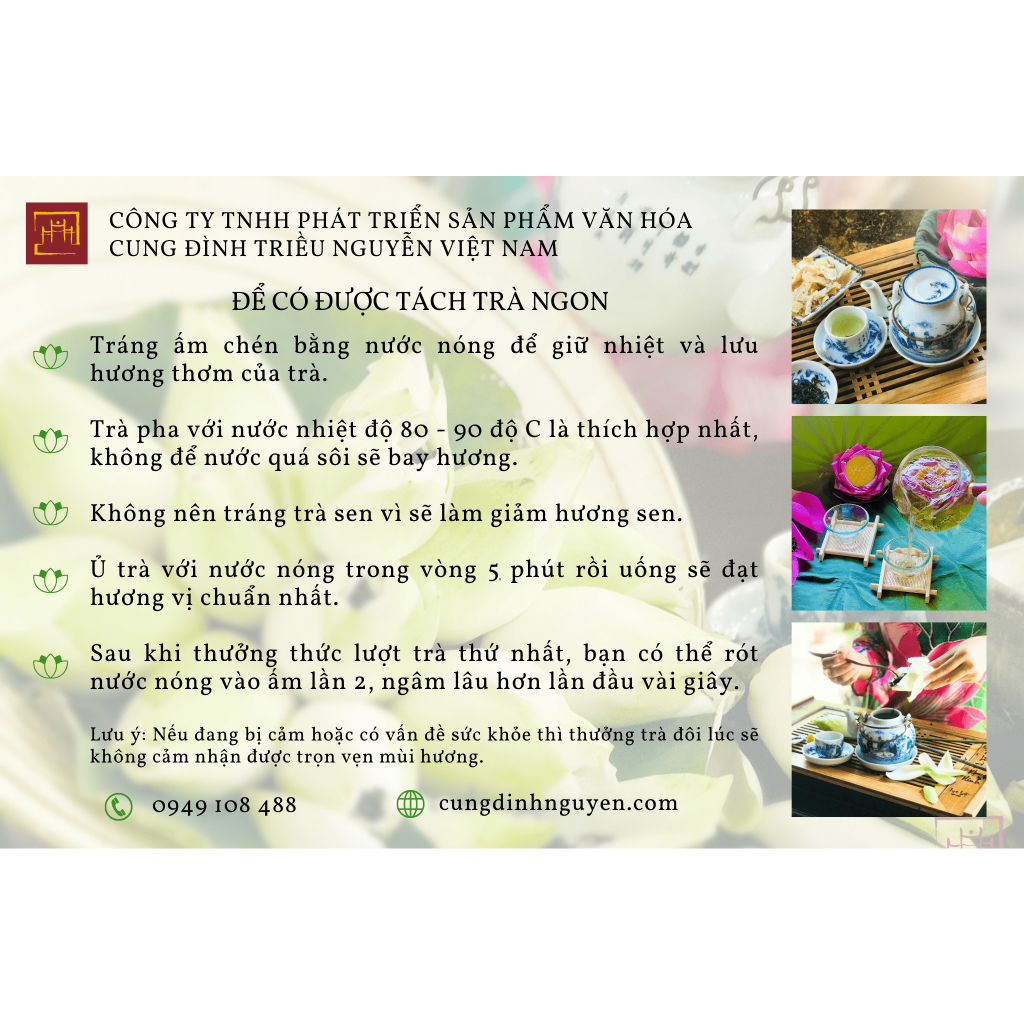 Trà hoa sen sấy xứ Huế  - Trà sen Huế - Dưỡng tâm, an thần, ngủ ngon