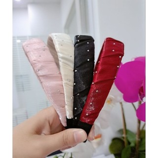 Cài tóc vải tơ đính đá nhí