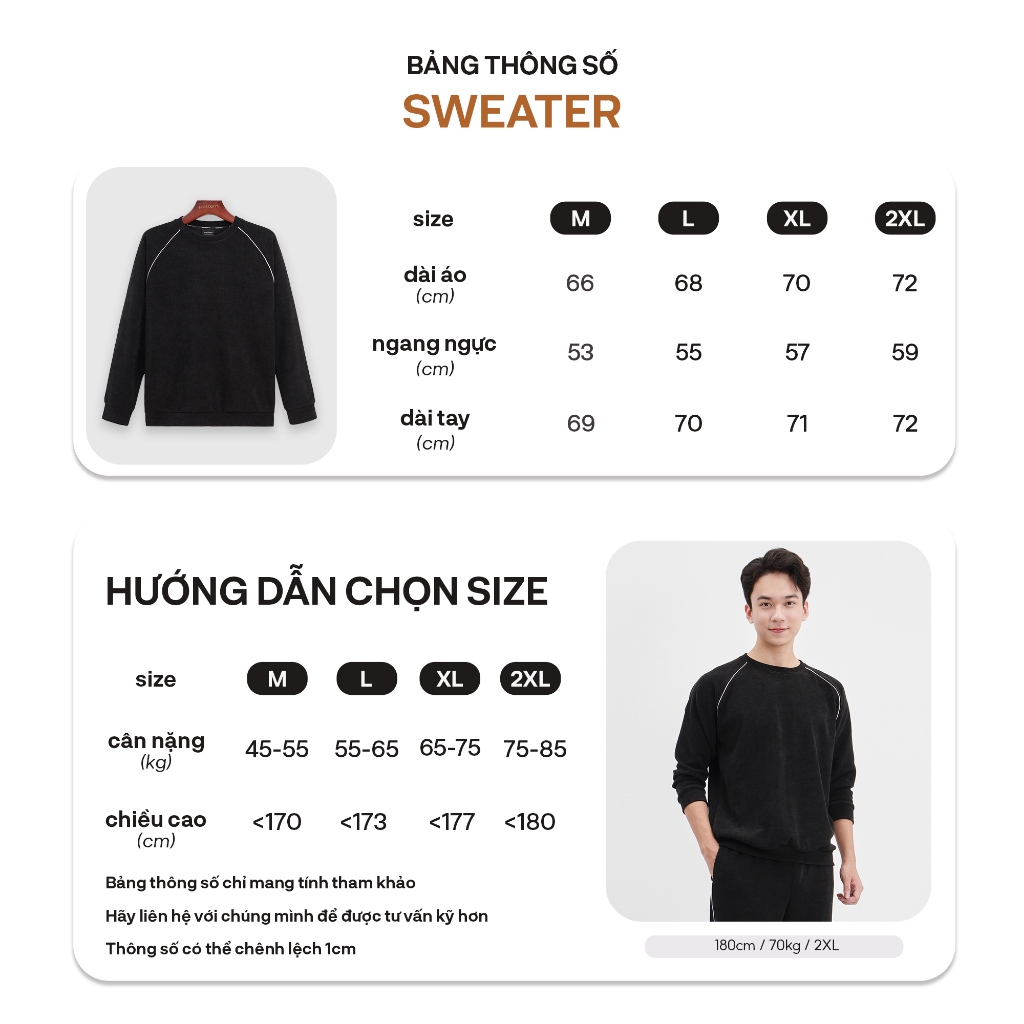 Áo Sweater Nỉ Tăm basic 3 màu PATTERN PA040