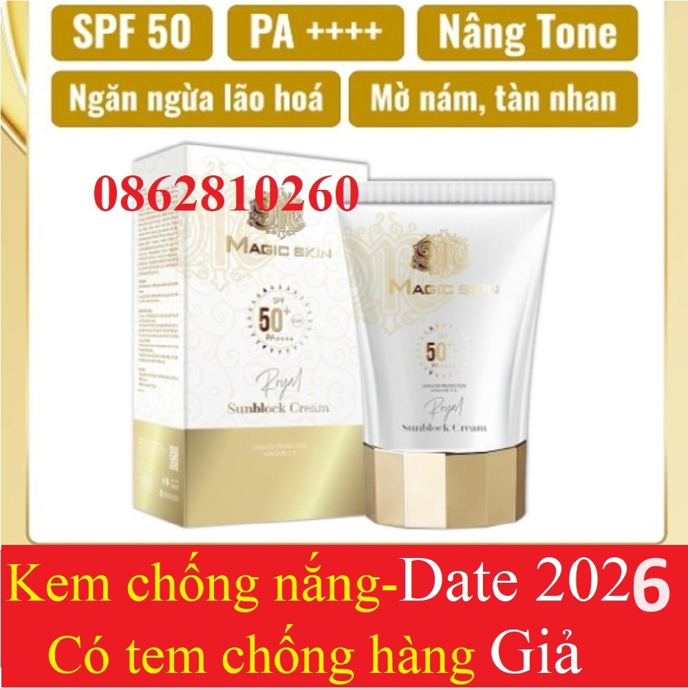 Kem chống nắng Magic skin royal sunblock cream, Kem chống nắng thảo dược Hoàng cung [CHÍNH HÃNG MAGICSKIN]