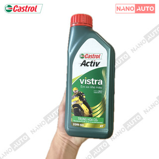 Dầu nhớt xe máy số, côn castrol activ vistra 4t 20w50