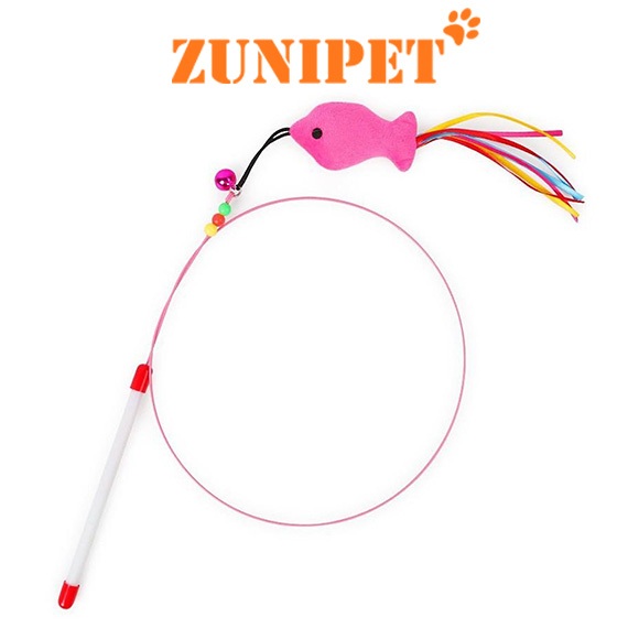 Cần câu mèo lông vũ vui nhộn - Đồ chơi cho mèo