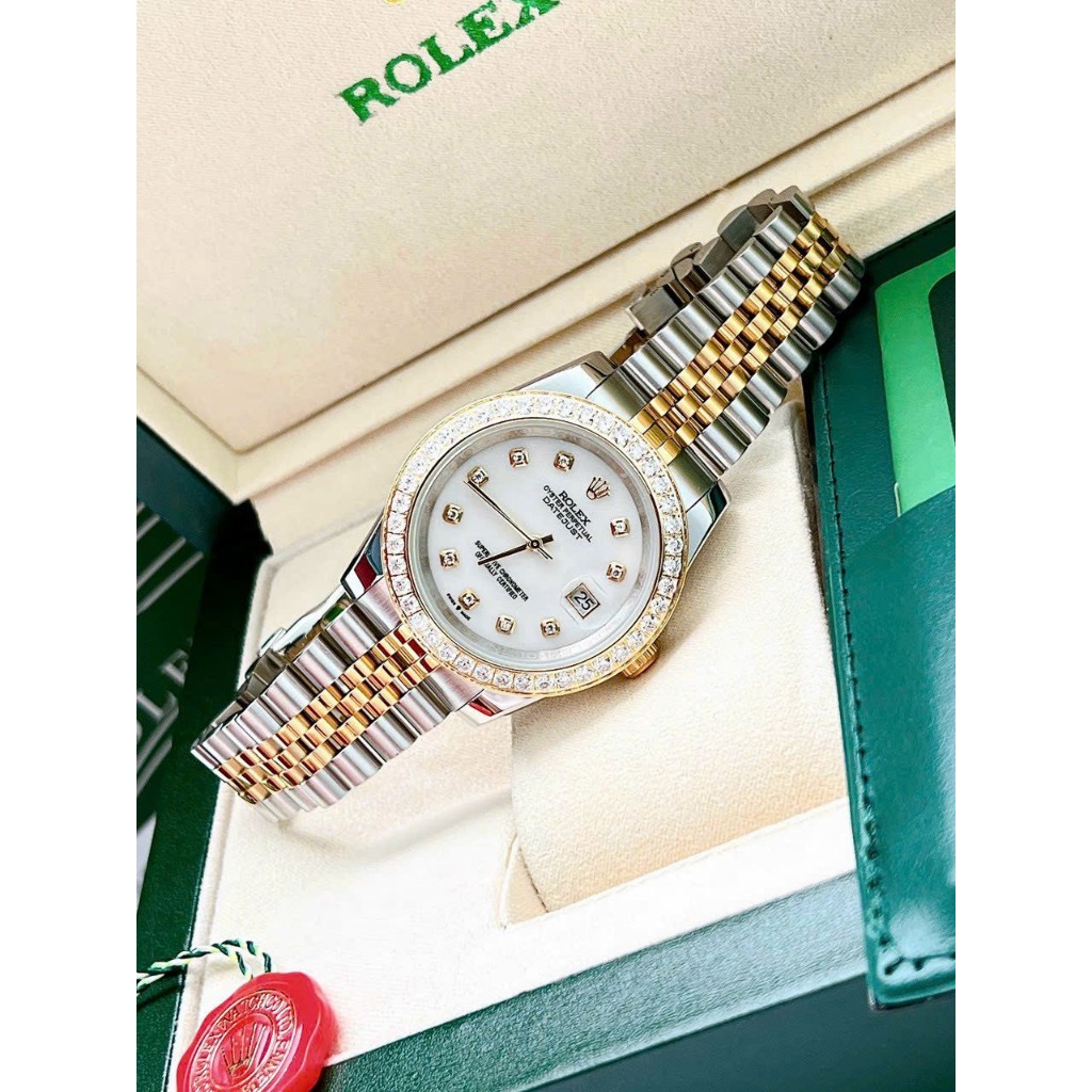 ĐỒNG HỒ Nam ROLEX DATEJUST whit N Dây Demi- size41mm- máy automatic nhật- chống nước - BẢO HÀNH 24 THÁNGGG