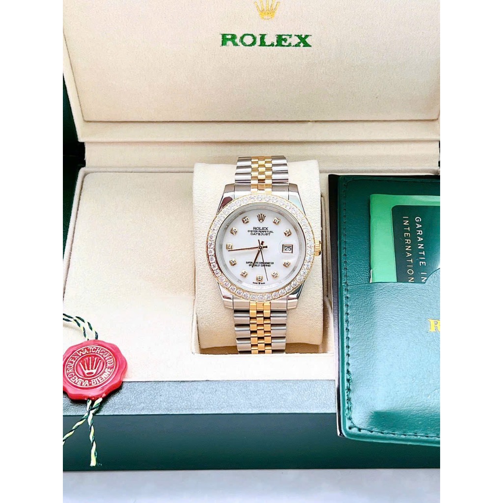 ĐỒNG HỒ Nam ROLEX DATEJUST whit N Dây Demi- size41mm- máy automatic nhật- chống nước - BẢO HÀNH 24 THÁNGGG
