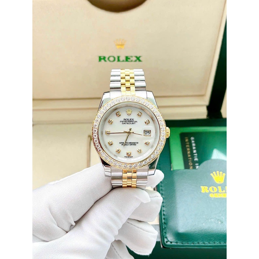 ĐỒNG HỒ Nam ROLEX DATEJUST whit N Dây Demi- size41mm- máy automatic nhật- chống nước - BẢO HÀNH 24 THÁNGGG