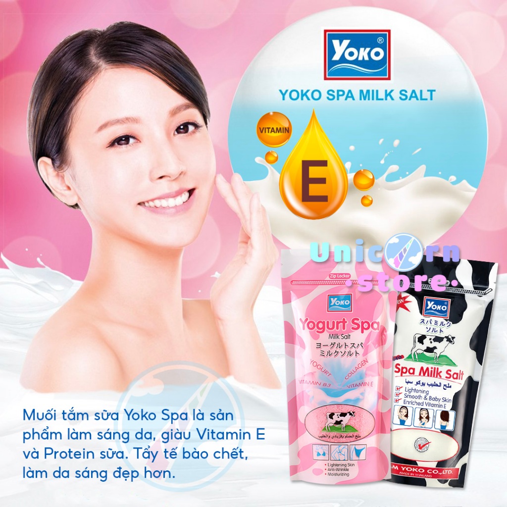 Muối Spa Tẩy Tế Bào Chết Sữa Bò YOKO Nội Địa Thái Lan 300G