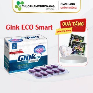 Hoạt huyết dưỡng não GINK ECO SMART - TW Hanopharco, Bổ não, tăng cường máu lên não, tăng cường trí nhớ (hộp 100 viên)