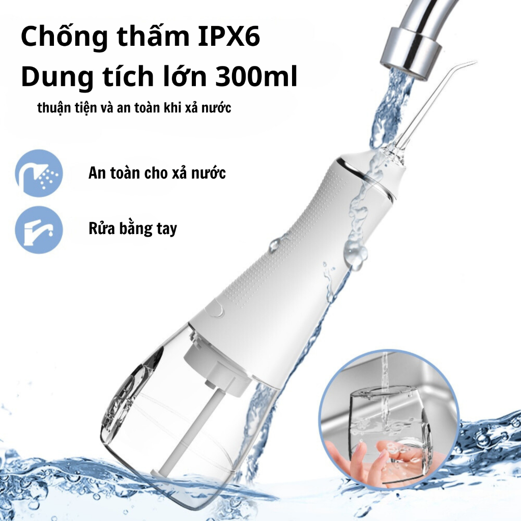 Máy Tăm Nước KAW Hàng Chính Gãng Fullbox Phụ Kiện Kèm 4 Đầu Tăm Khác Nhau Cho Mọi Loại Răng