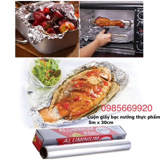 Giấy bạc nướng thực phẩm 5mx30cm cho nồi chiên không dầu