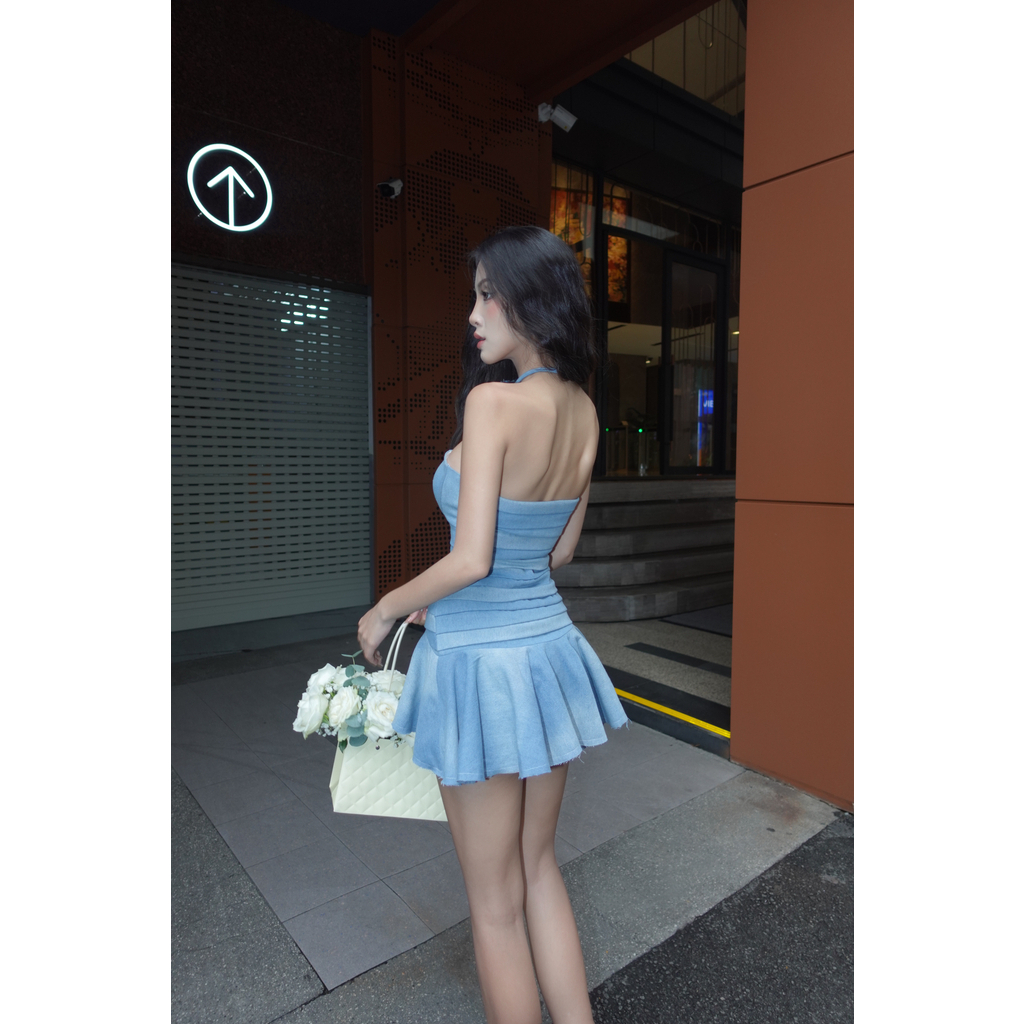 Tipblu - Váy Bandage Denim Dress