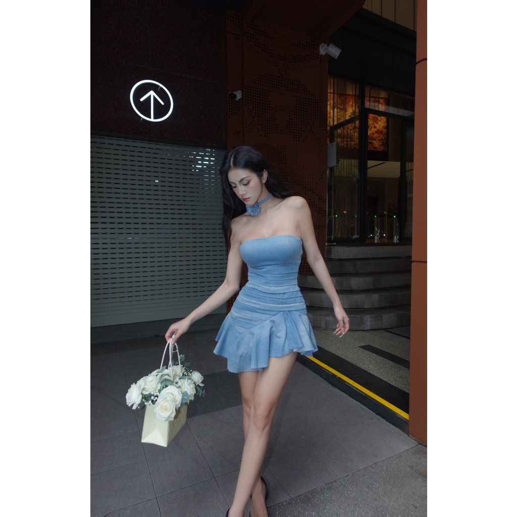 Tipblu - Váy Bandage Denim Dress