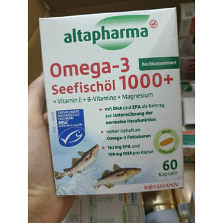 Viên uống altapharma omega 3 1000+ hộp 60 viên của đức