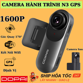 Camera hành trình ô tô ddpai n3 pro gps , độ phân giải 2k, kết nối wifi, bảo hành 12 tháng