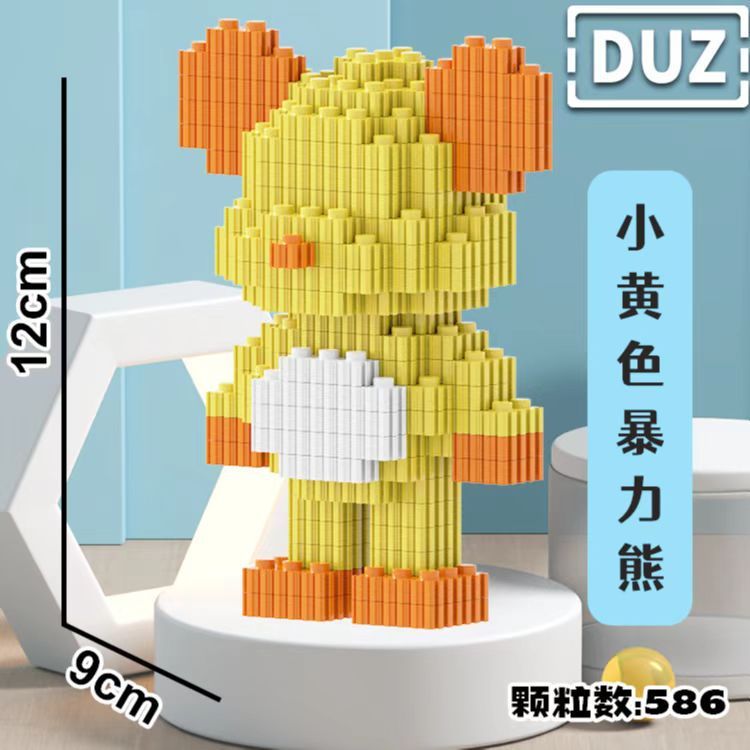 Mô hình nhân vật 3D mini bearbrick, siêu anh hùng, gấu, thỏ, onepiece láp ráp 400-600 chi tiết, đa dạng