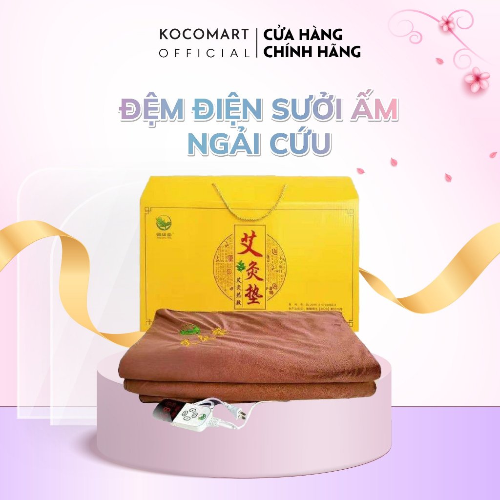 Đệm điện sưởi ấm ngải cứu, hỗ trợ đau mỏi vai gáy, nhức mỏi xương khớp - Thảm cắm điện ngải cứu chính hãng