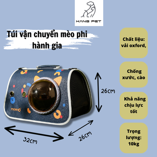 Túi vận chuyển Moeh thú cưng có cửa hông, chống nước, đa dạng mẫu mã KANGPET PW0004