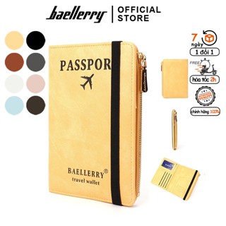 Ví Đựng Hộ Chiếu, Passport Hiệu Baeellerry Với Ngăn Kéo Khóa Zip - K2392
